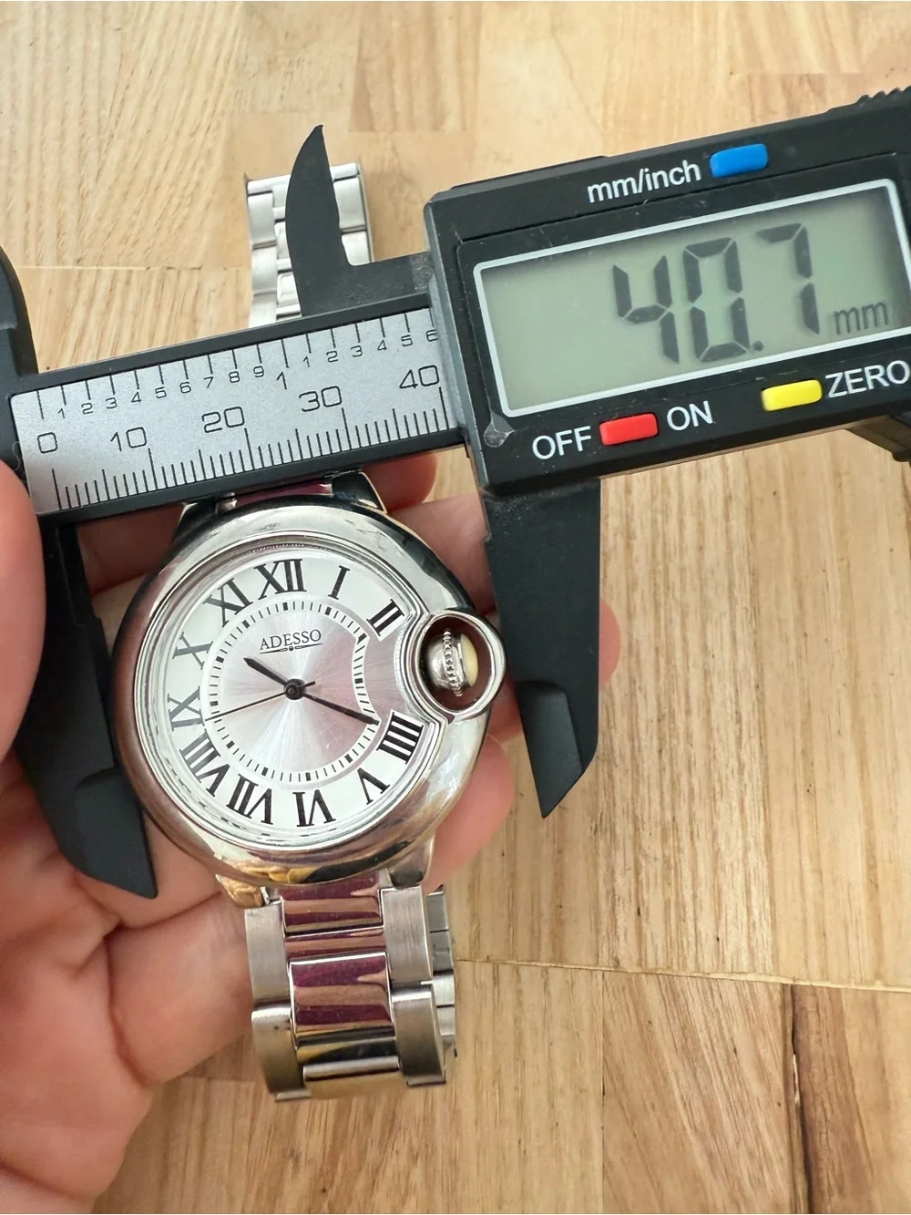 Adesso Roman numerals stainless steel watch NEW BATTERY